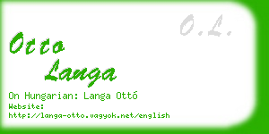 otto langa business card